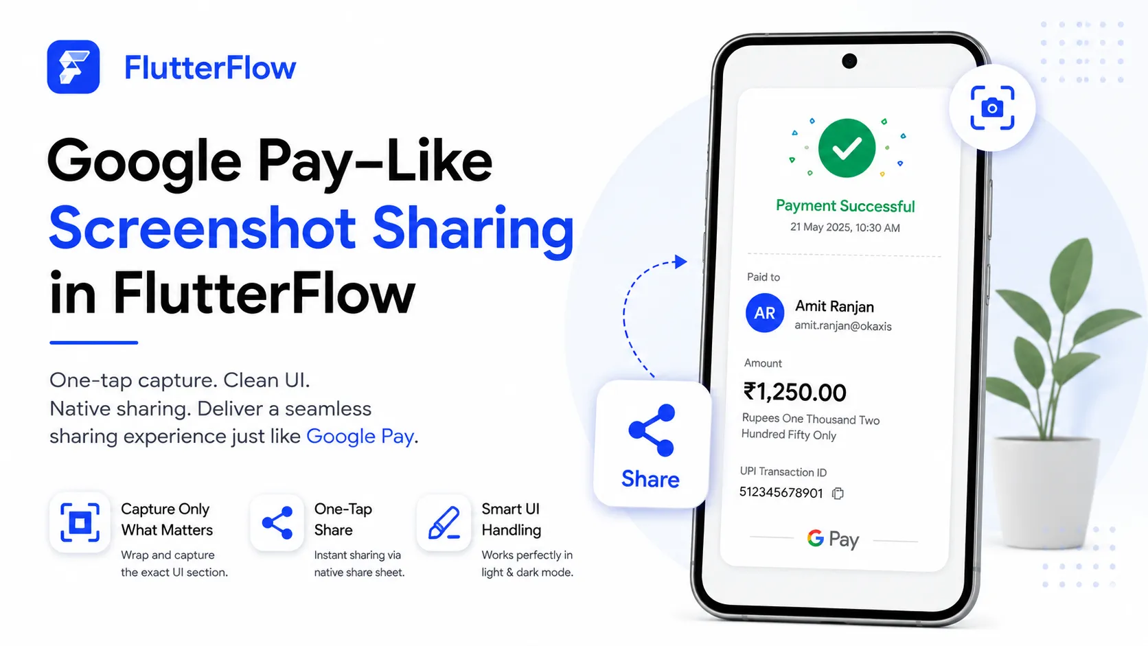 Google Payâ€“Like Screenshot Sharing in FlutterFlow