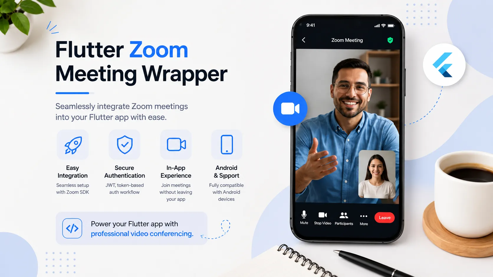 Flutter Zoom Meeting Wrapper