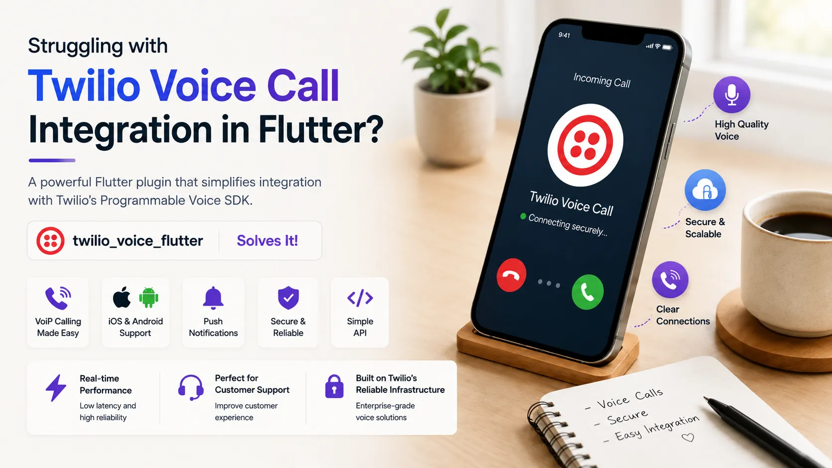 Struggling with Twilio Voice Call Integration in Flutter? twilio_voice_flutter Solves It!