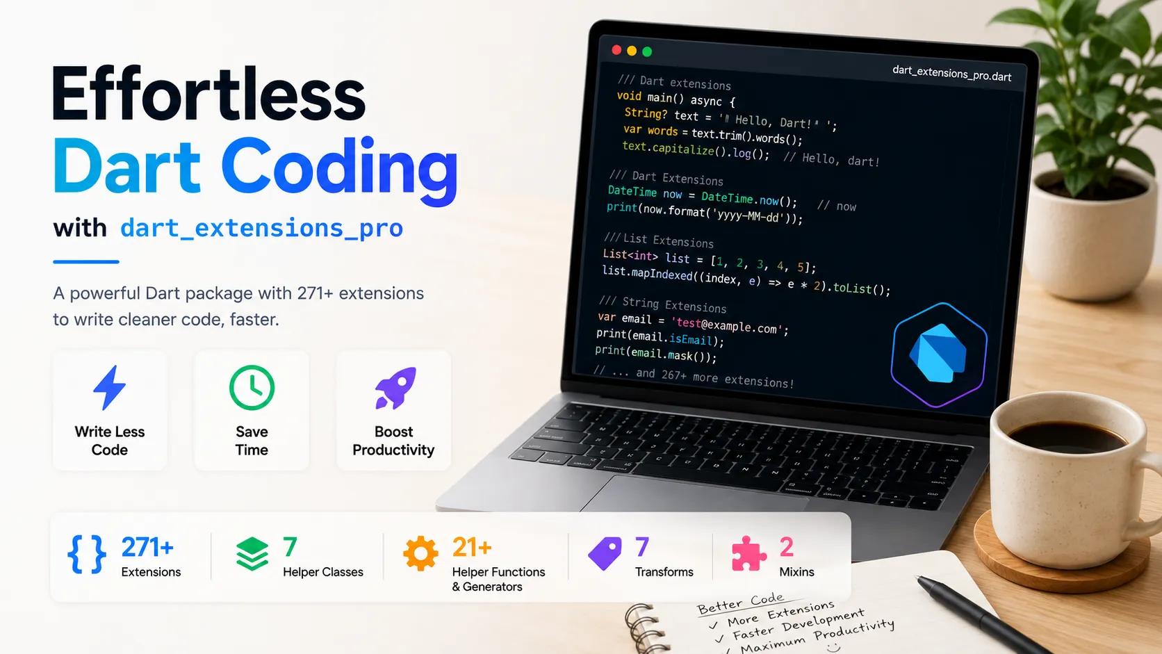 Effortless Dart Coding with dart_extensions_pro