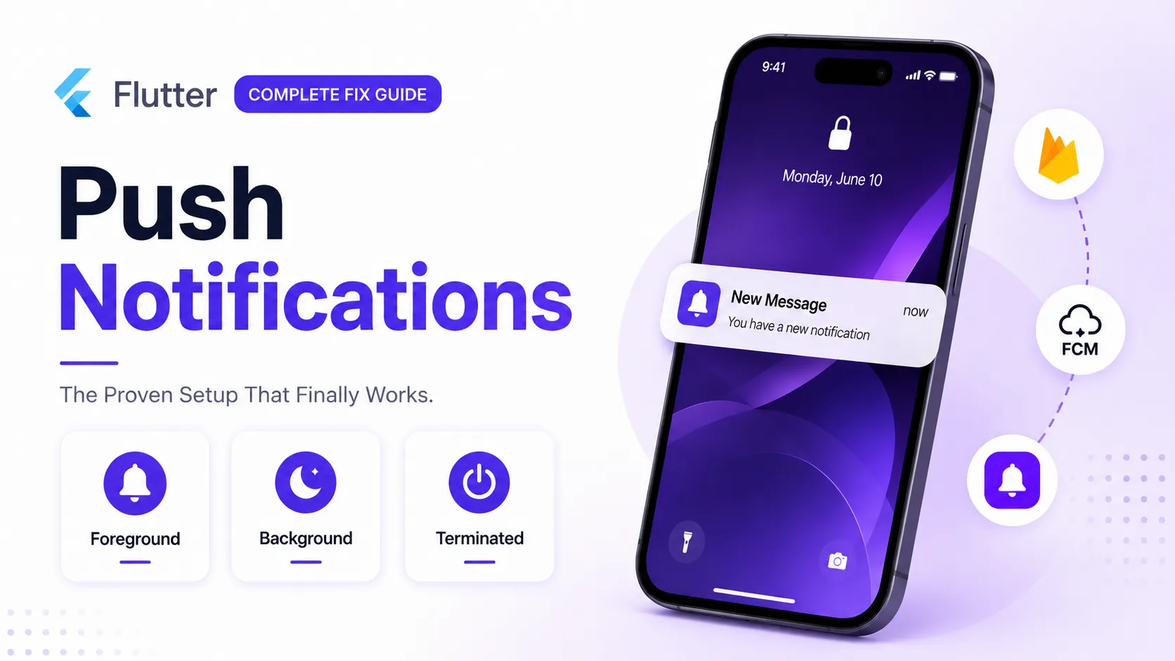 Flutter Push Notifications (Foreground, Background, Terminated) â€” Complete Fix Guide