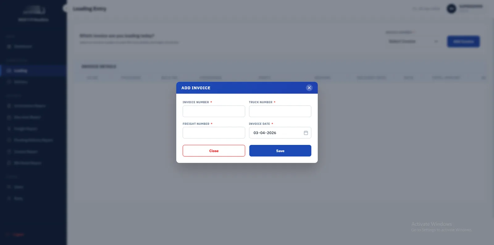 FMÂ RoadlinesÂ Admin Portal screen 3