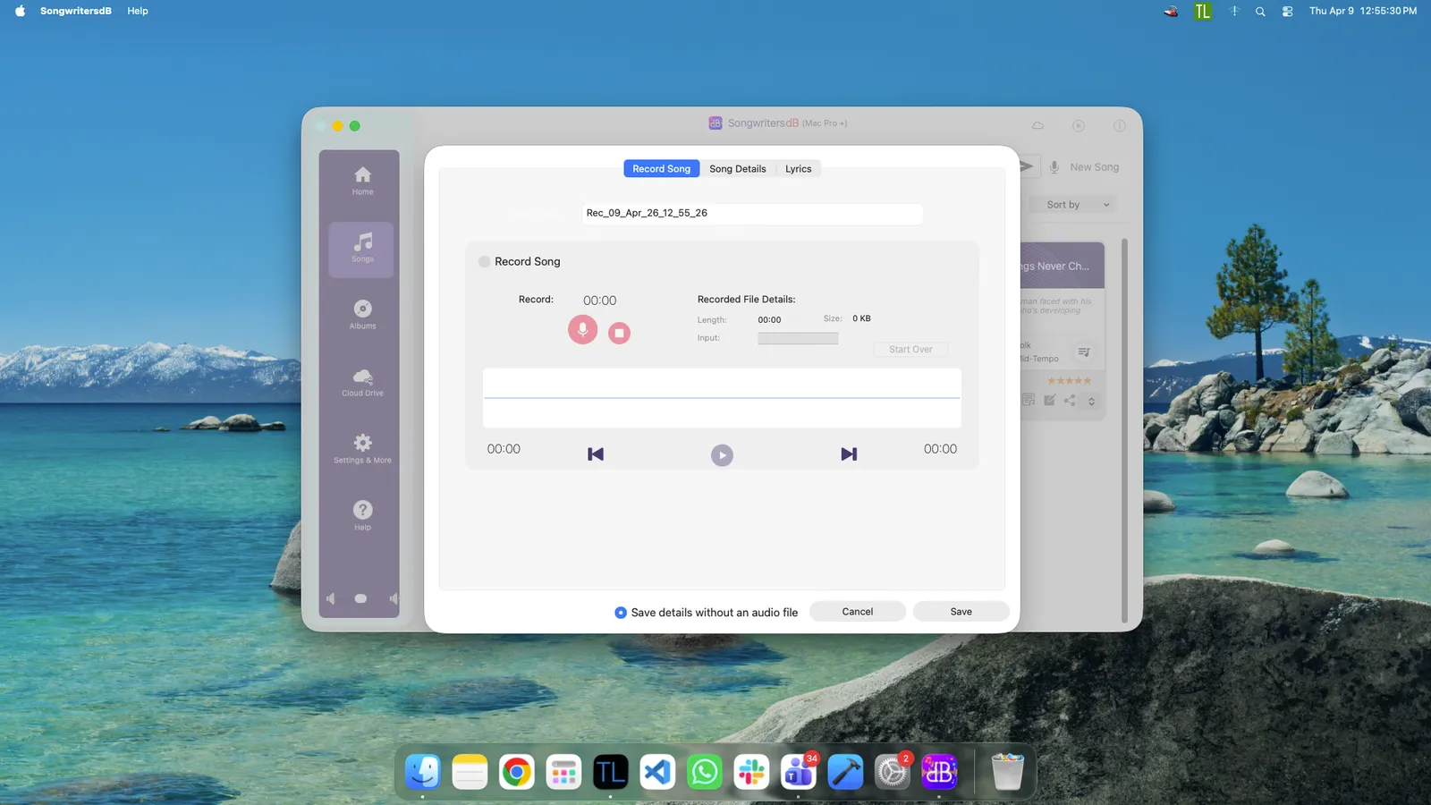 SongwritersdB â€“ Professional Songwriting & Music Cataloging Suite screen 8