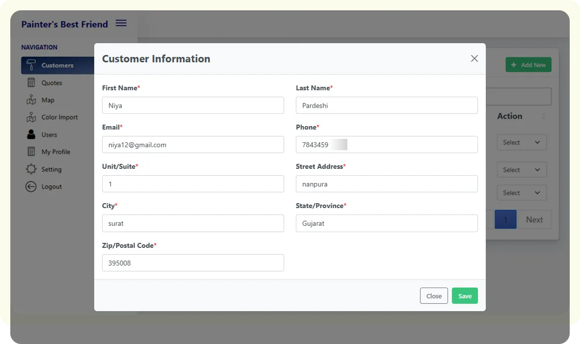 Painterâ€™s Restored â€“ Service Management System screen 10