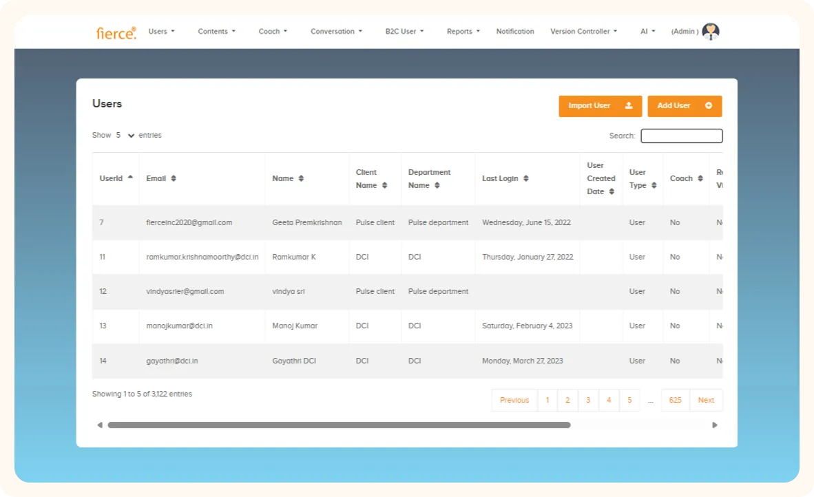 Pulse Web screen 3