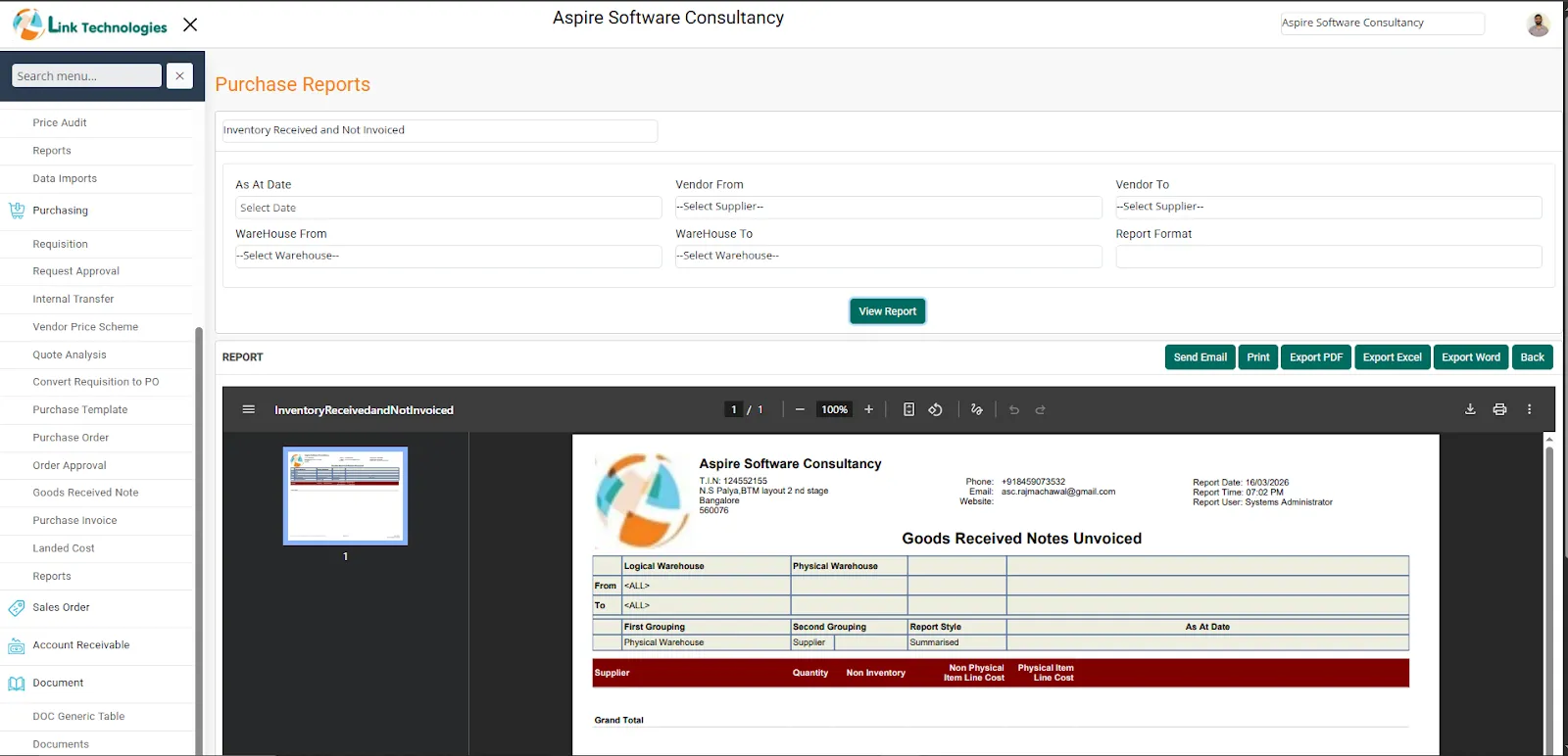 LinkERPÂ â€“ Enterprise Resource Planning System screen 6