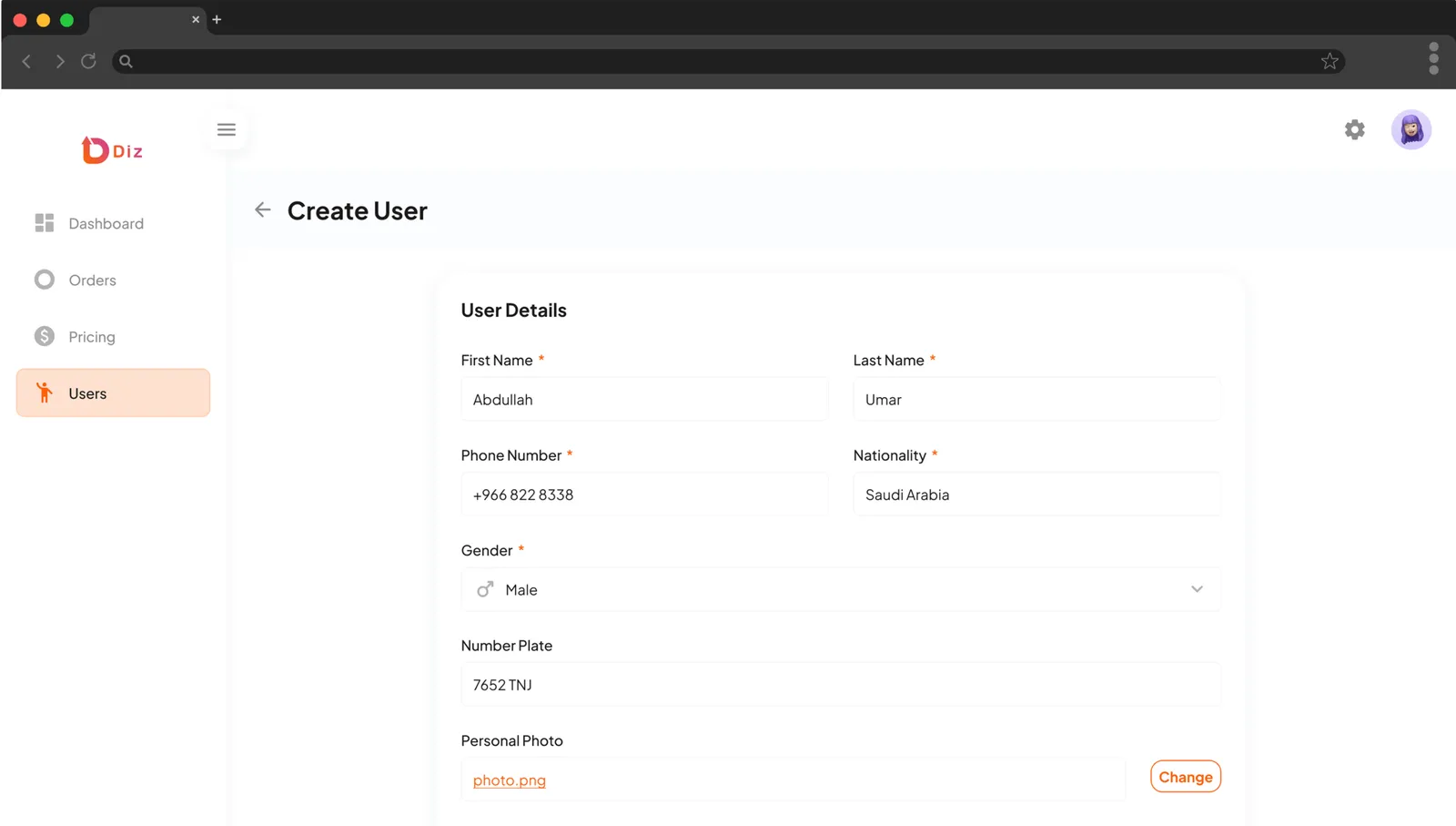 DIZ â€“ Carpooling & Ride-Sharing Web App screen 3