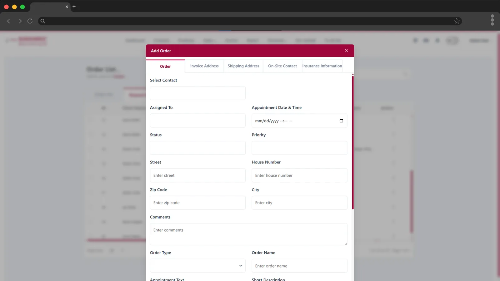 Technician screen 3