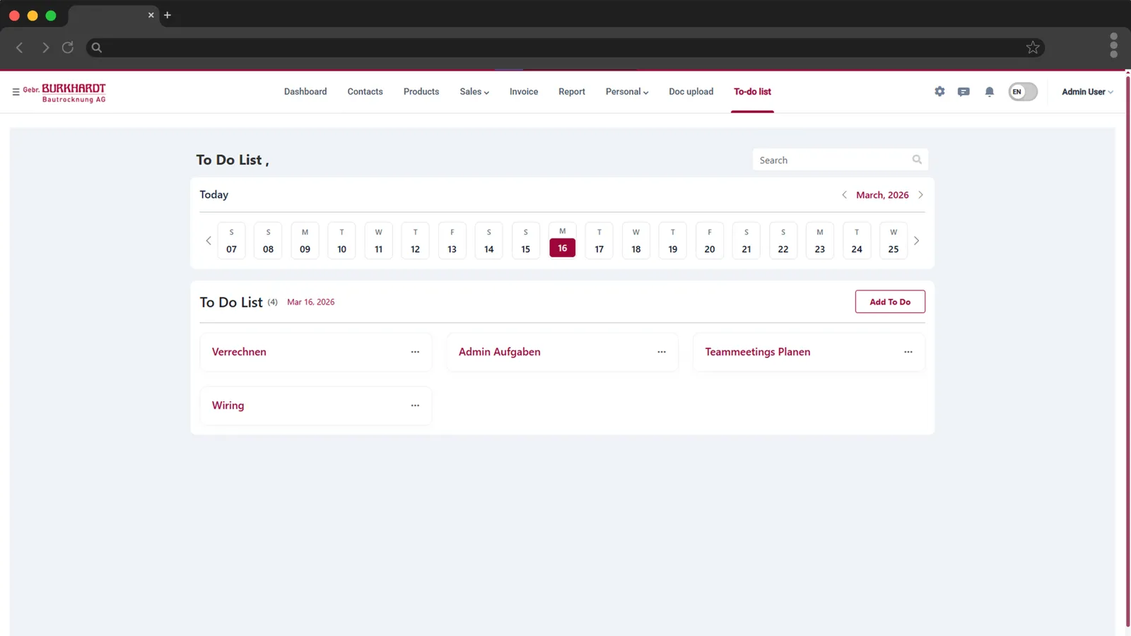Technician screen 6