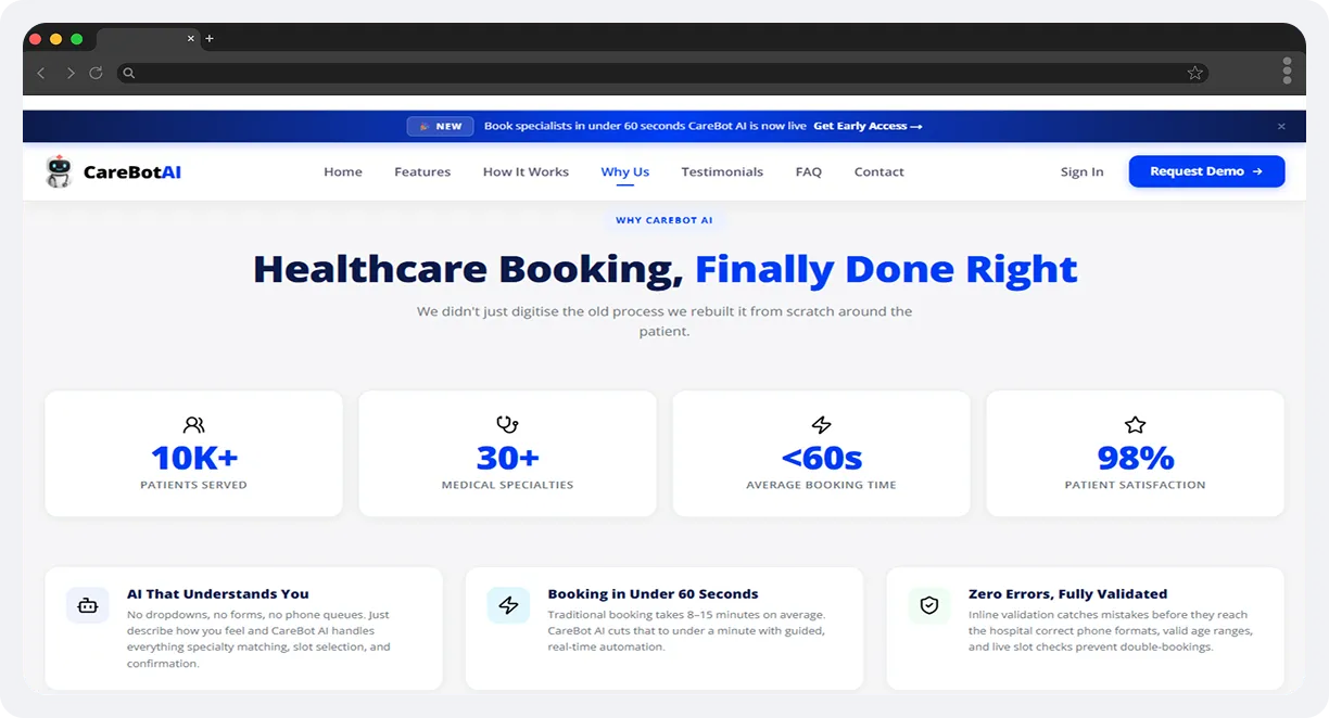 CareBot AI â€“ AI-Powered Doctor Appointment Booking screen 3