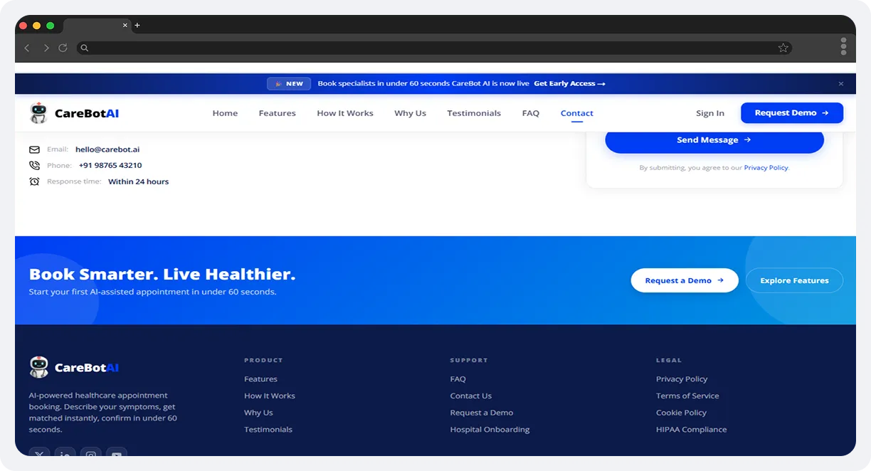 CareBot AI â€“ AI-Powered Doctor Appointment Booking screen 8