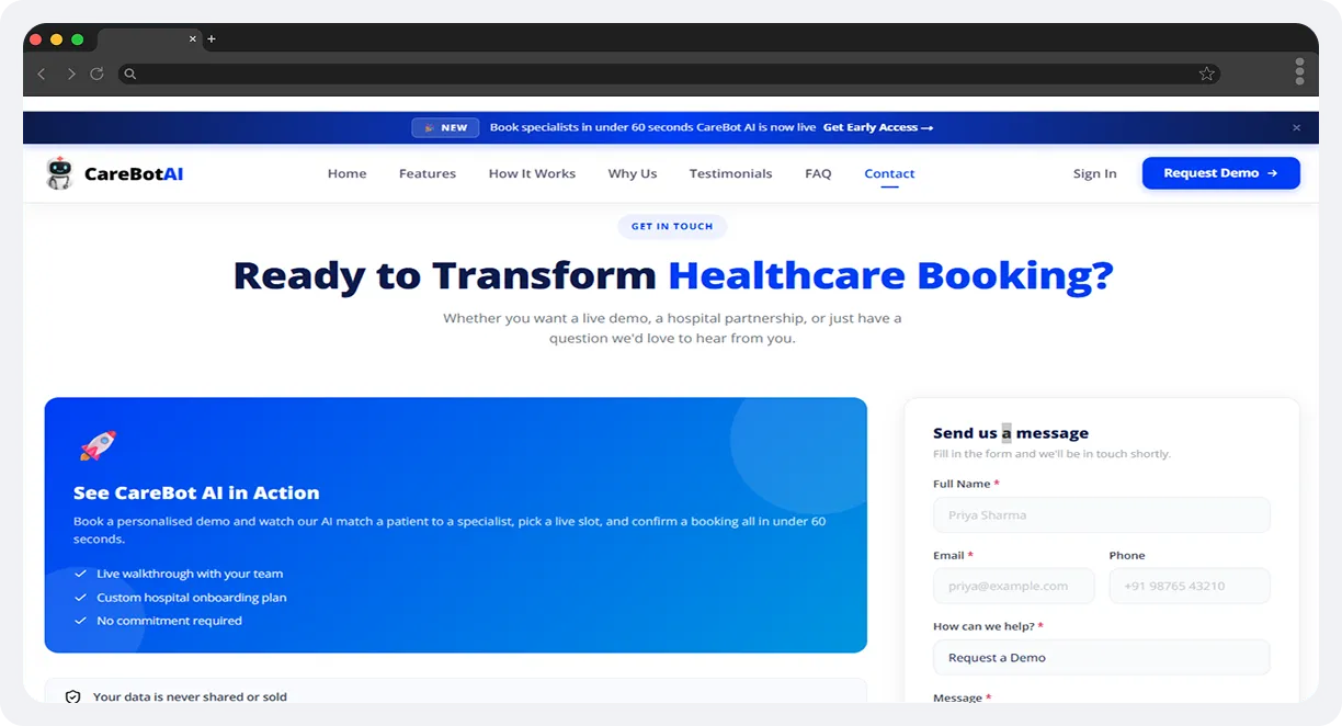 CareBot AI â€“ AI-Powered Doctor Appointment Booking screen 7