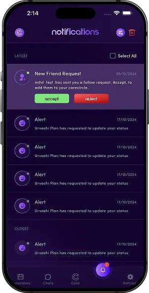 Carecheck screen 3