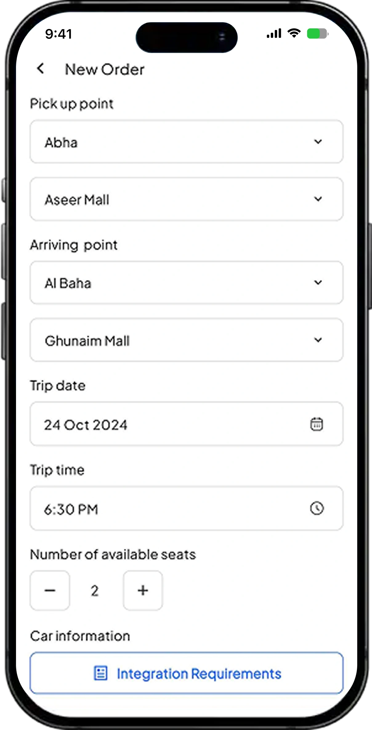 DIZ â€“ Carpooling & Ride-Sharing App screen 3